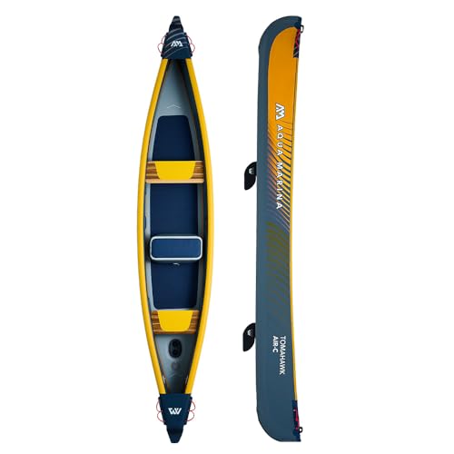Aqua Marina Tomahawk Air-c-High Pressure Speed Canoe Inflable, Unisex, Amarillo, L