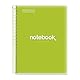 Miquelrius - Notizbuch A4 Notebook Emotions, 120 Blatt 90 g/m², Horizontale Streifen 7 mm, 5 Farbige Streifen, Mikroperforierte Spirale, Polypropyleneinband, Limonengrün