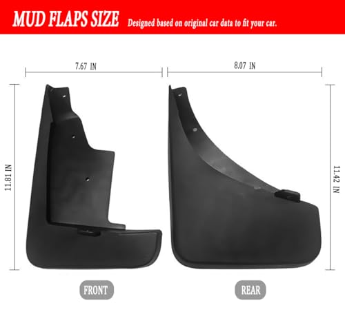 Image of Mud Flaps Mud Guards Fit for 2011-2016 Jeep Compass, Front & Rear Mud Splash Guards Accessories - 4 Pc, Black