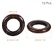 uxcell 20Pcs 30mm Natural Wood Rings, 6mm Solid Wooden Circles for DIY Crafts, Knitting, Macrame, Pendant Making, Dark Coffee
