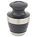 Adria Black Keepsake Cremation Urn for Ashes, Brass, Black Urn, Keepsake Sized Cremation Urn, 3 Inches High