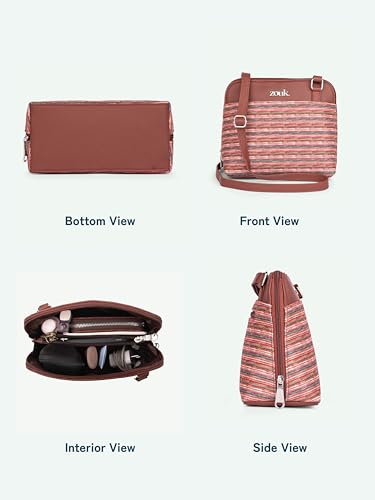 Image of ZOUK Printed Vegan Leather Out Of Office Sling Bag With Adjustable Strap For Women's Girls