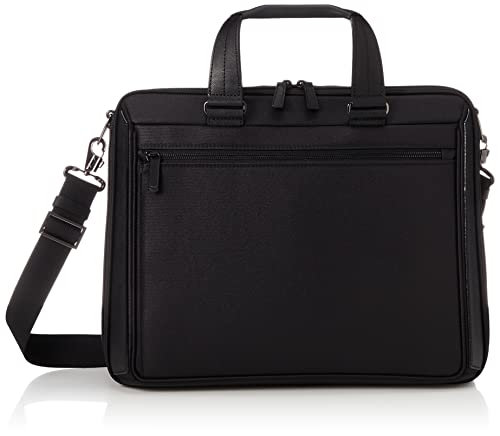 Ace Jean No.30513 Men's Business Bag, Can Store 13.3-Inch Laptops, A4 Compatible, Made in Japan, Cordura Nylon x Genuine Leather, Duratect 2, Black