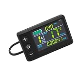 KIMISS Elektrofahrrad-LCD-Messgerät, Elektroroller-LCD-Anzeigefeld 5-poliger HD-Farbbildschirm, Klares -Anzeigemessgerät für Elektrofahrrad 24 V Bis 48 V