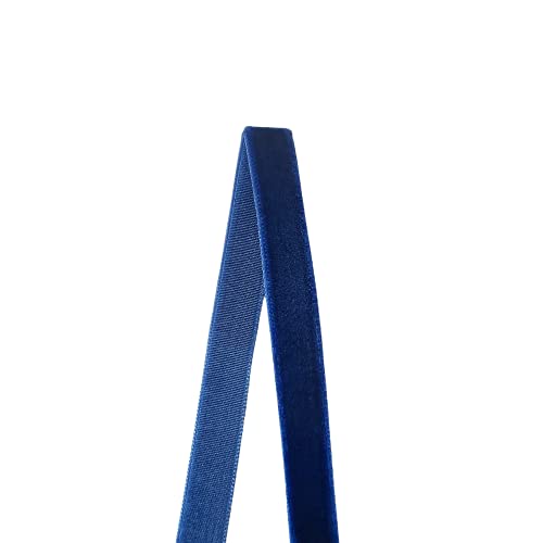 Image of QIANF Vintage Sapphire Blue Velvet Ribbon, 3 /8 Inch X 25Yd