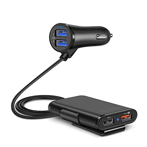 ZKLGS Station de Charge Multiple, QC3.0 Chargeur de Charge Rapide de Voiture à Quatre Ports USB Multi-appareils adapté Chargeur de Smartphones pour Plusieurs appareils