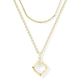 Kendra Scott Joelle Multi Strand Necklace, 14K Gold-Plated Brass, Fashion Jewelry for Women, Ivory Mother Of Pearl