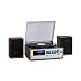 Produktbild auna Oxford Retro-Stereoanlage - DAB+, FM Radiotuner, 2 Lautsprecher mit 20 W max. Bluetooth, Plattenspieler, Riemenantrieb mit 33, 45, 3 Geschwindigkeiten, MP3-fähigen CD-Player, AUX-In, Dunkelgrau