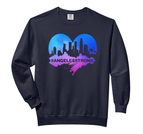 Los Angeles Strong TShirt Support LA City of Angels Skiline Comfort Colors Adult Sweatshirt