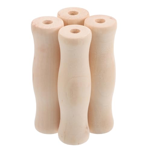 VILLCASE Grillutensilien Holzgriffe Mit Einlochgriff Küchenutensil Holzgriff Zubehör Für Camping Outdoor Bbq Hitzebeständig Und Rutschfest Praktisch Zum Grillen Und Kochen
