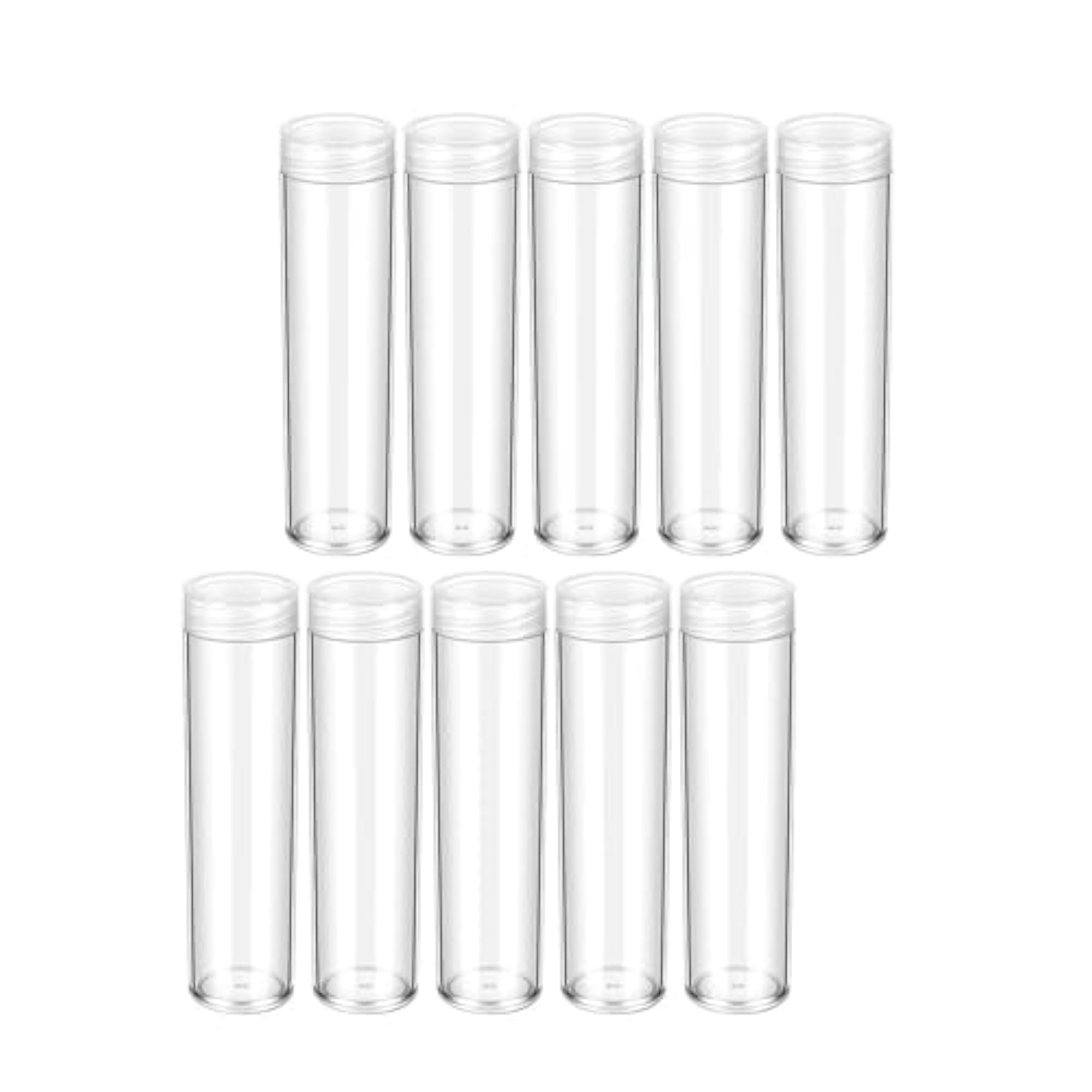 10Pcs Coin Tubes Protective Case for Collection