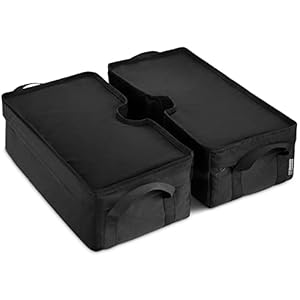 Rhino Umbrella Base Weight 18″ ~ Fits Any Offset, Cantilever & Any Outdoor Patio Umbrella Stand ~ Easy Set up (Square Detachable, Black)