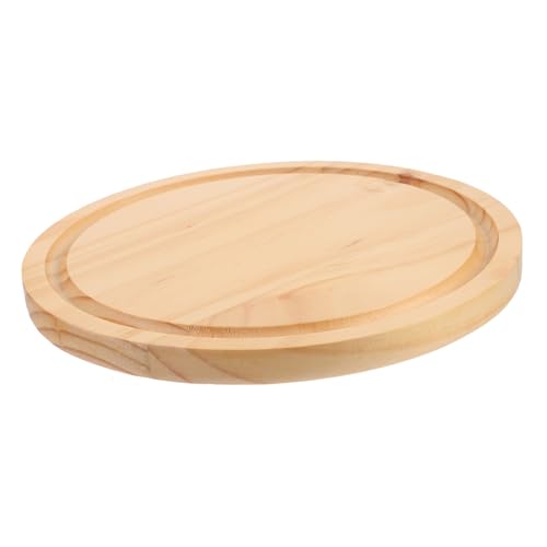 MUELODSIC 松木製チーズボード 丸型カッティングボード 食材カット ケーキサービングプレート 多用途まな板 キッチン ダイニング用