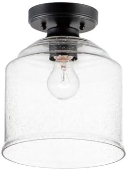 Maxim Acadia-1 Light Semi-Flush Mount-8.75 Inches Wide by 10.5 inches high-Black Finish