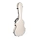 Crossrock CRF2021CIV Deluxe Fiberglas passend für Klassische Gitarrenkoffer, 4/4 volle Größe, elfenbeinfarben