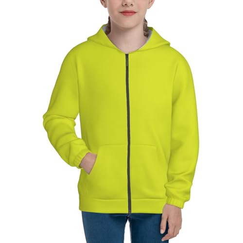 Yellow Kid Hoodies Boys Zip Up Sweatshirts Girls Pullover with Pocket3