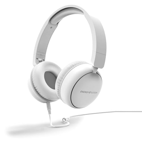 Energy Sistem UrbanTune Auriculares con Cable (Plástico 100% Reciclado, Cable extraíble, Micrófono, Asistente de Voz) Blanco