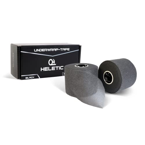 HELETIC Underwrap Tape - 6cm x 27m, Schwarz/Black, Untertape, Unterverband, Pre-Wrap elastische Binde