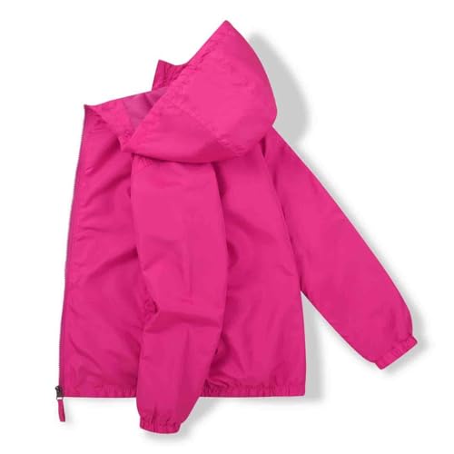Image of SUNDAY ROSE Girls Windbreaker Jackets Lightweight Water Resistant Coat Outwear with Hooded for Kids