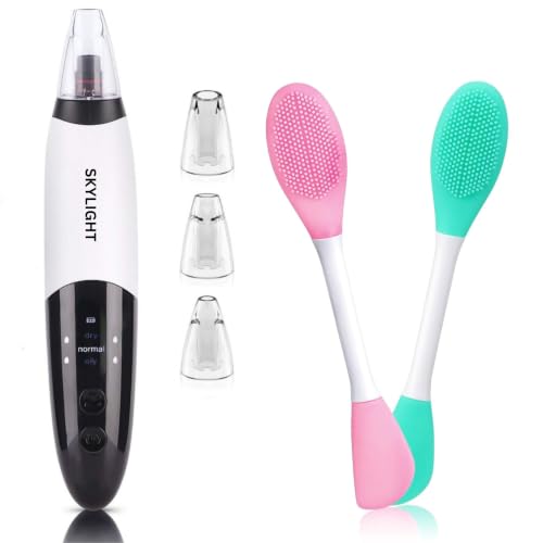 Image of SKYLIGHT Blackhead Remover Vacuum Electric Pore Cleaner for Whitehead Removal Tool, Acne Deep Face Machine, USB Rechargeable Derma Adjustable Suction & Interchangeable Heads Facial Device Men Women