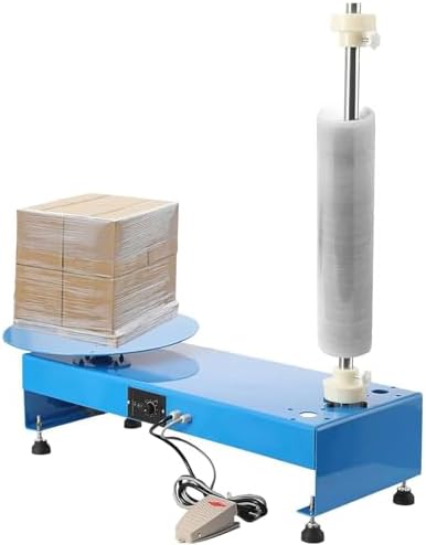 Heavy-Du Electric Stretch Film Wrapping Machine with 30/35/40cm Turntable, Industrial Stretch Film Dispenser, Bundling & Strapping Equint, 220lbs Load Capaci