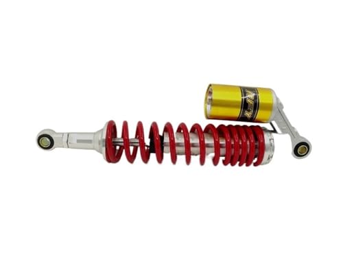 Amortisseur moto 390mm universel avec ressort 8mm rouge et argent pour quad ATV - 2 pièces