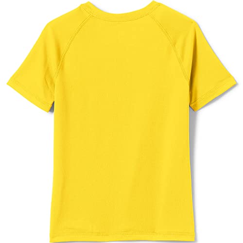 Lands' End School Uniform Men's Short Sleeve Active Gym T-Shirt Large Vibrant Sun #TOP1
