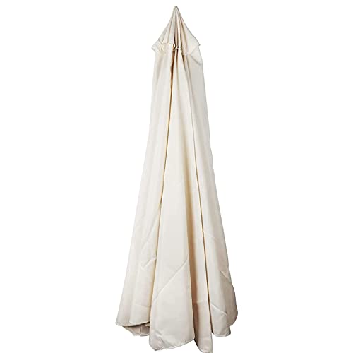 Lona para parasol excéntrico de 8 brazos con protección solar y tejido blanco lavable