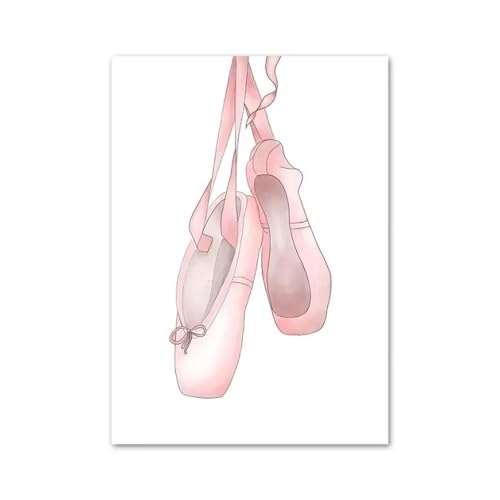 Peinture sur toile rose et de ballet pour une chambre d'enfant douce