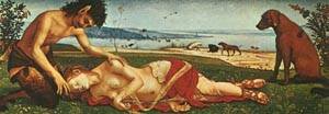 Peinture à l'huile The Death de Procris de Piero di Cosimo grand format
