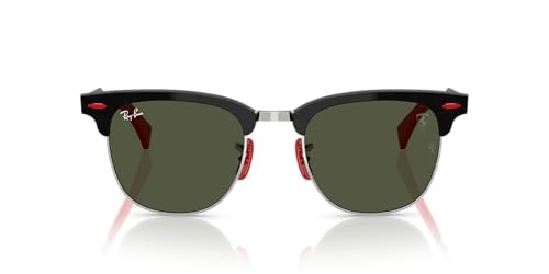 Ray-Ban RB3807M Scuderia Ferrari Collection Sunglasses, Brushed Black On Silver/Green, 51 mm - image 1