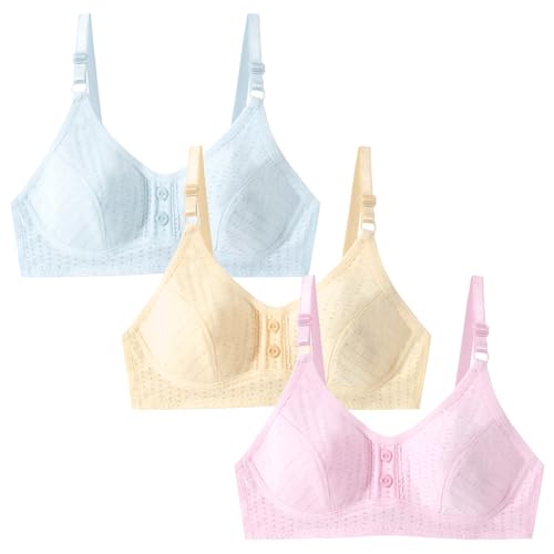 Happy Cherry Girls Wireless Light Padded Bra Adjustable Bralette Underwear Soft Cup Training Bras for Teen Girl