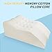 Leg Elevation Pillow with Soft Memory Foam, Wedge Pillow for Reading, Rest, Surgery, Relieves Back, Hip, Knee Pain and Improves Blood Circulation