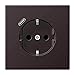 Produktbild Jung AL1520-18CD-L SCHUKO-Steckdose mit USB Typ C (max. 3A) Quick Charge mit erhöhtem Berührungsschutz (lackiertes Metall) Dark Serie LS