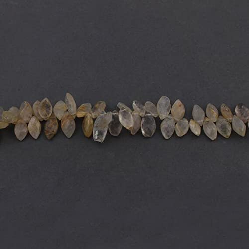 Marquise Shape Beads en quartz doré pour haute bijouterie