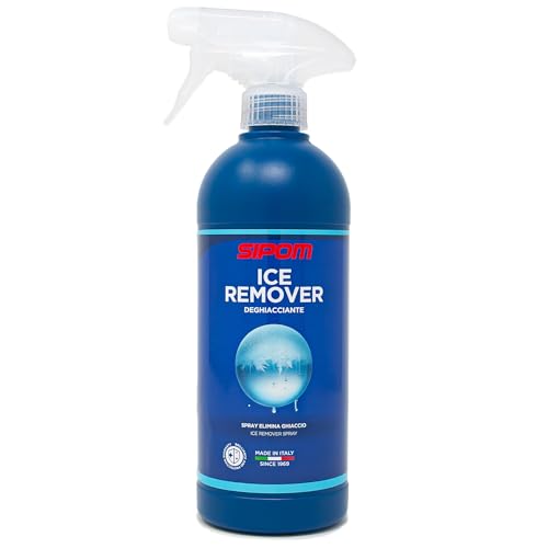 SIPOM Ice Remover Deghiacciante Spray Rapido per Auto 500 ml – Elimina Ghiaccio e Brina da Parabrezza, Vetri, Specchietti e Serrature – Non Lascia Aloni – Made in Italy
