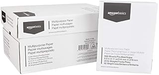 AmazonBasics 92 Bright Multipurpose Copy Paper - 8.5 x 11 Inches, 10 Ream