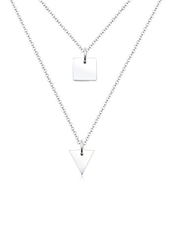 Preisvergleich Produktbild Elli Halskette Dreieck Viereck Layer 925 Sterling Silber