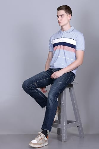 Image of SANE ORIGINALS Polo T-Shirt for Men with Pocket || Striped Polo for Men