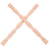 BESPORTBLE 2 Piezas Pilares Romanos de Madera Maciza Columnas Decorativas para Hogar y Muebles Acabado Pulido Suave Diseño Minimalista para Interior y Proyectos DIY
