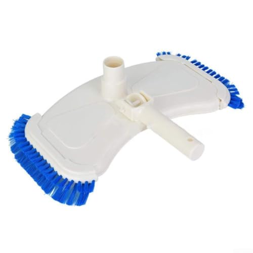 Pool Supply - Cabezal de aspiradora de piscina con peso de lujo con cepillos laterales para piscinas sobre el suelo y en el suelo, 14 pulgadas