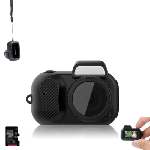 Pocket Buddy Mini Camera, 1080P HD Mini Keychain Camera, Tiny Keychain Digital Nostalgia Cam, 2025New Small Vintage-Style Retro Camera, 100 Mins Battery Life, for Students (128g)