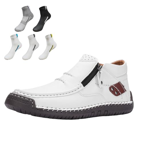 Bottes de conduite de randonnée et marche pour homme avec fermeture éclair
