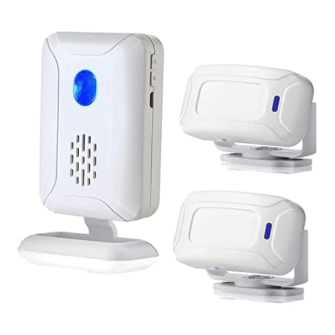 Wireless PIR Motion Sensor Detector Home Store Welcome Buzzer Security Alarm Chime for Business Mailbox Front Door Entry Alert (2 Sensor & 1 Doorbell) Cover