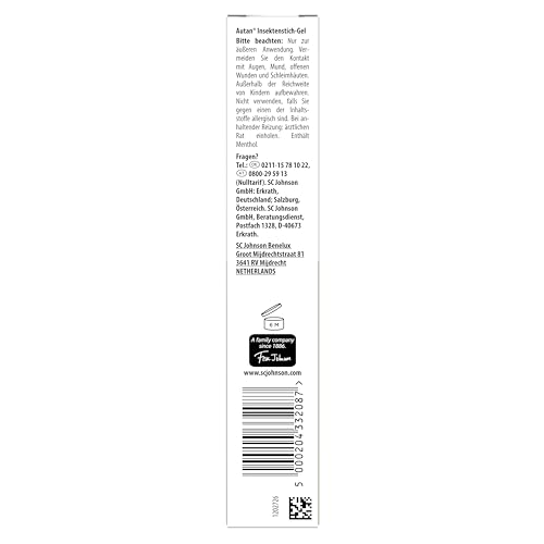Autan Insektenstich-Gel mit über 95% natürlichen Inhaltsstoffen, zur Kühlung und Beruhigung der Haut nach Insekten- und Quallenstichen, mit Aloe Vera und Menthol, Travel Essentials, 1er Pack, (1x20ml)