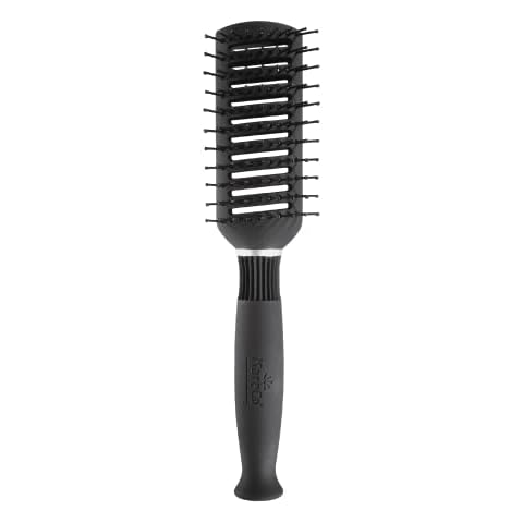 KareCo Tunnel Vent Hair Brush for Blow Drying, Detangling Hairbrush for Women | Vented Brush with Rubber Handle Cover