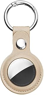 Ainiv Protective Case for Apple Airtags, 2PCS White Black PU Leather Keyring Case, Airtag Holder, AirTags Tracker Cover, Air Tag Holder, Pet Dog Cat Collar Tracker, AirTags Key Finder, Locator Tracker