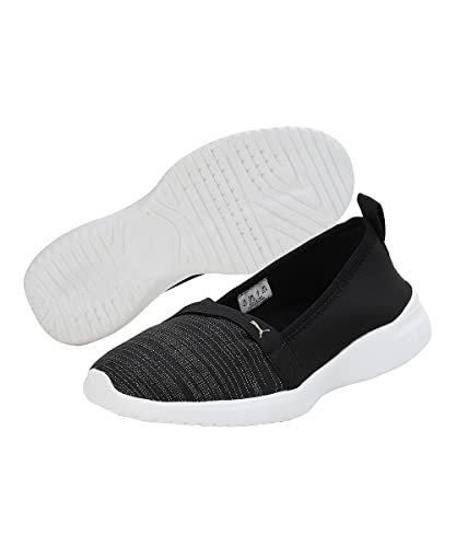 PUMA PUMA Women's Adelina Space Metallics Sneaker, Puma Black Puma Gold Puma White, 4.5 UK