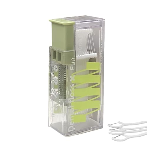 Floss Pick Case - Caja de almacenamiento portátil y automática para hilo, dispensador recargable para viajes | herramientas de limpieza de dientes para hombres y mujeres, soporte compacto