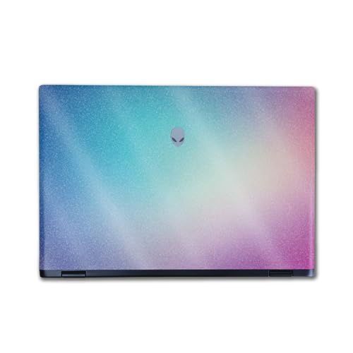 Image of Glossy Glitter Laptop Skin Compatible with Alienware M16 R2 (2024) - Vivid Fog - Premium 3M Vinyl Protective Wrap Decal Cover - Easy to Apply | Crafted in The USA by MightySkins